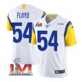 Nike Rams #54 Leonard Floyd White 2022 Super Bowl LVI Vapor Limited Jersey
