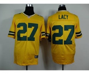 Nike green bay packers #27 lacy yellow jerseys[Elite]