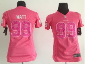 Nike Women Houston Texans #99 J.J. Watt Pink Jerseys