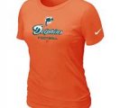 Women Miami Dolphins Orange T-Shirt