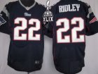 2015 Super Bowl XLIX Nike New England Patriots #22 Stevan Ridley Blue Elite Jerseys