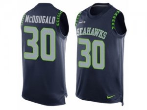 Mens Nike Seattle Seahawks #30 Bradley McDougald Limited Steel Blue Player Name & Number Tank Top NFL Jersey