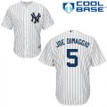 Men's Majestic New York Yankees #5 Joe DiMaggio Authentic White Home MLB Jersey