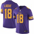 Youth Nike Minnesota Vikings #18 Jeff Locke Limited Purple Rush NFL Jersey