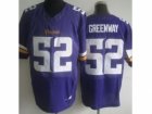 Nike Minnesota Vikings #52 Chad Greenway Purple Jerseys(Elite)