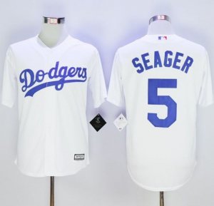 Los Angeles Dodgers #5 Corey Seager White New Cool Base Stitched Baseball Jersey