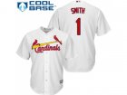 Youth St.Louis Cardinals #1 Ozzie Smith White Cool Base Stitched MLB Jersey