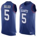 Mens Nike New York Giants #5 Randy Bullock Limited Royal Blue Player Name & Number Tank Top NFL Jersey