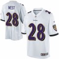 Mens Nike Baltimore Ravens #28 Terrance West Limited White NFL Jersey