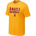 Nike MLB Los Angeles Angels 2014 Home Practice T-Shirt - Yellow