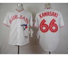 mlb jerseys toronto blue jays #66 kawasaki white[number red]