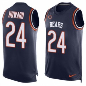 Men\'s Nike Chicago Bears #24 Jordan Howard Limited Navy Blue Player Name & Number Tank Top NFL Jersey