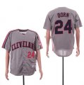 Indians #24 Roger Dorn Gray Turn Back The Clock Jersey