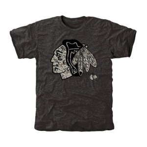 Mens Chicago Blackhawks Black Rink Warrior T-Shirt