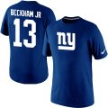 Nike New York Giants #13 BECKHAM JR Name & Number T-Shirt blue