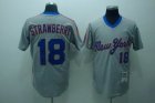 mlb new york mets #18 strawberry m&n grey