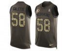 Mens Nike Washington Redskins #58 Junior Galette Limited Green Salute to Service Tank Top NFL Jersey