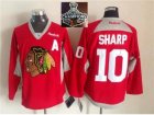 NHL Chicago Blackhawks #10 Patrick Sharp red Practice 2015 Stanley Cup Champions jerseys