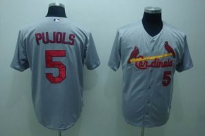 mlb st.louis cardinals #5 pujols grey[cool base]