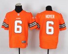 Nike Cleveland Browns #6 Brian Hoyer Orange Blue Jerseys(Elite)