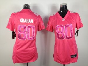 Nike Women New Orleans Saints #80 Jimmy Graham Pink Jerseys