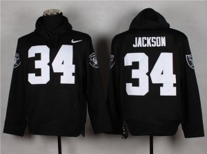 Nike Oakland Raiders #34 Bo Jackson black jerseys(Pullover Hoodie)