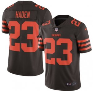 Mens Cleveland Browns #23 Joe Haden Nike Brown Color Rush Limited Jersey