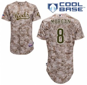 Mens Majestic Cincinnati Reds #8 Joe Morgan Replica Camo Alternate Cool Base MLB Jersey