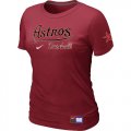Women MLB Houston Astros Red Nike Short Sleeve Practice T-Shirt