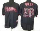 mlb philadephia phillies #26 utley black fashion