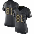 Women's Nike Los Angeles Rams #81 Torry Holt Limited Black 2016 Salute to Service NFL Jersey