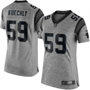 Women Nike Carolina Panthers #59 Luke Kuechly Gray Stitched Gridiron