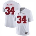 Alabama Crimson Tide #34 Damien Harris White Nike 2018 College Football Jersey