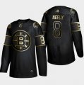 Bruins #8 Cam Neely Black Gold Adidas Jersey