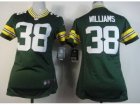 Nike Women Green Bay Packers #38 Tramon Williams Green Jerseys