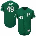 Men's Majestic Pittsburgh Pirates #49 Jeff Locke Green Celtic Flexbase Authentic Collection MLB Jersey