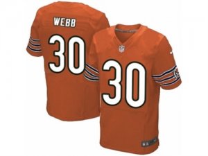 Mens Nike Chicago Bears #30 B.W. Webb Elite Orange Alternate NFL Jersey