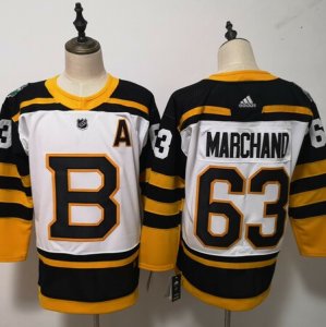 Bruins #63 Brad Marchand White 2019 Winter Classic Adidas