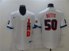 Dodgers #50 Mookie Betts White Nike 2021 MLB All-Star Cool Base Jersey