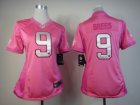 Nike Women New Orleans Saints #9 Drew Brees Pink Jerseys[love s]