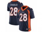 Mens Nike Denver Broncos #28 Jamaal Charles Vapor Untouchable Limited Navy Blue Alternate NFL Jersey