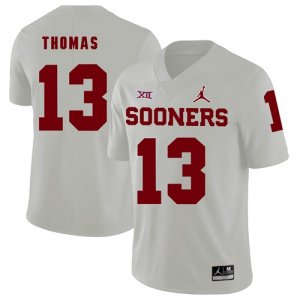 Oklahoma Sooners #13 Ahmad Thomas White College Football Jersey