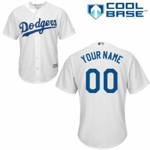 Youth Majestic Los Angeles Dodgers Customized Replica White Home Cool Base MLB Jersey