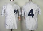 MLB New York Yankees #4 Gehrig white M&N 1939 Jerseys