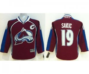 Youth nhl jerseys colorado avalanche #19 sakic red[patch C]