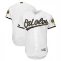 Orioles Blank White 2018 Memorial Day Flexbase Jersey