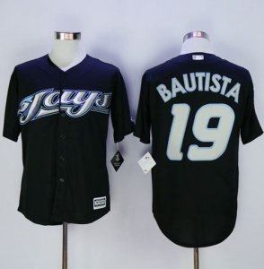 MLB Men Toronto Blue Jays #19 Jose Bautista Black New Cool Base Stitched Jersey