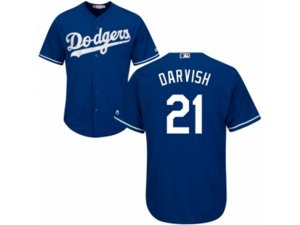 Youth Yu Darvish #21 Los Angeles Dodgers Alternate Royal Cool Base Jersey