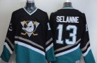 NHL Anaheim Ducks #13 Teemu Selanne Black CCM Throwback Stitched Jerseys