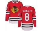 Mens Adidas Chicago Blackhawks #8 Nick Schmaltz Authentic Red Home NHL Jersey